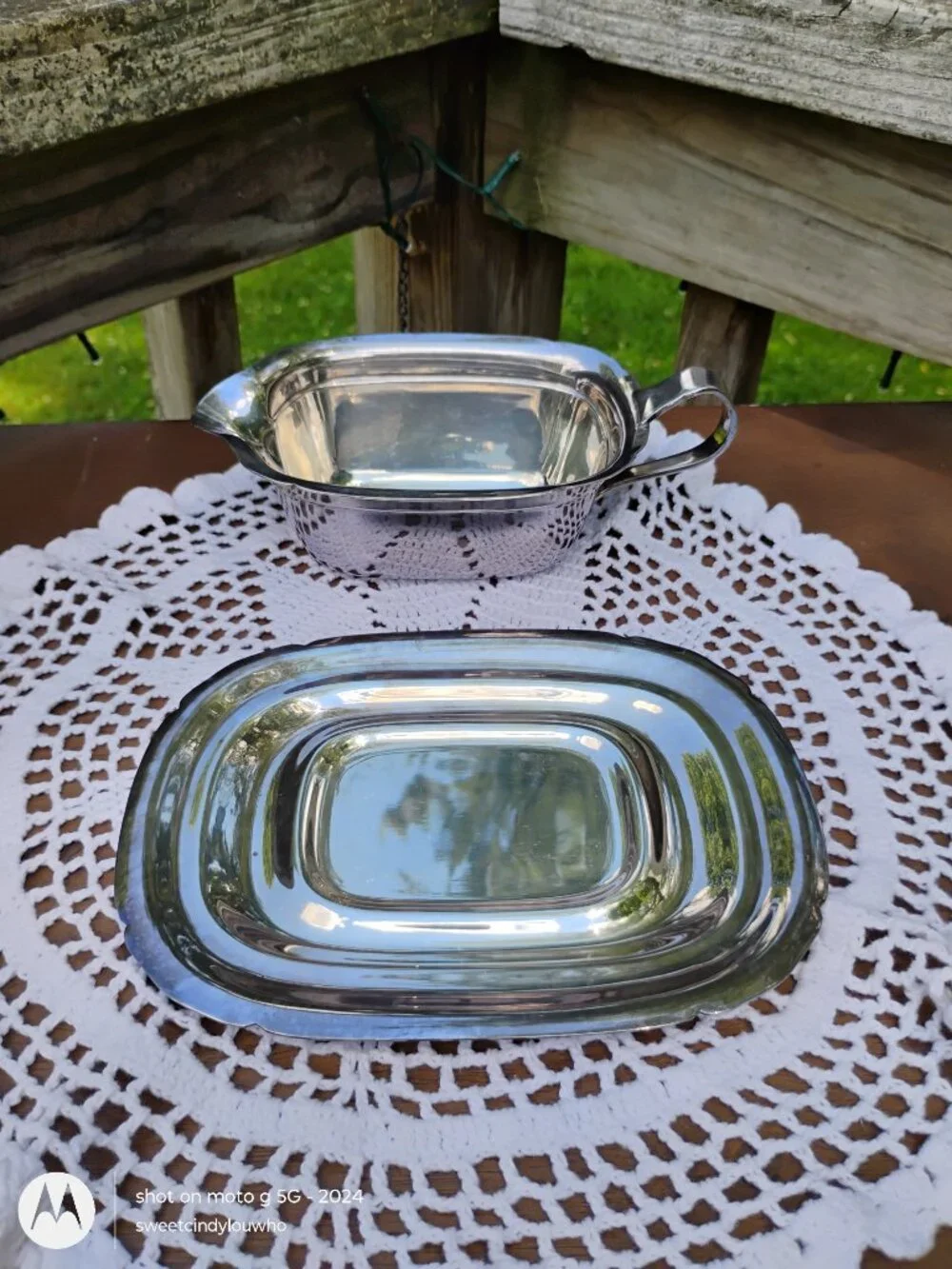 Reed and Barton Mayflower 5000 silver plated gravy boat with under plate made 19